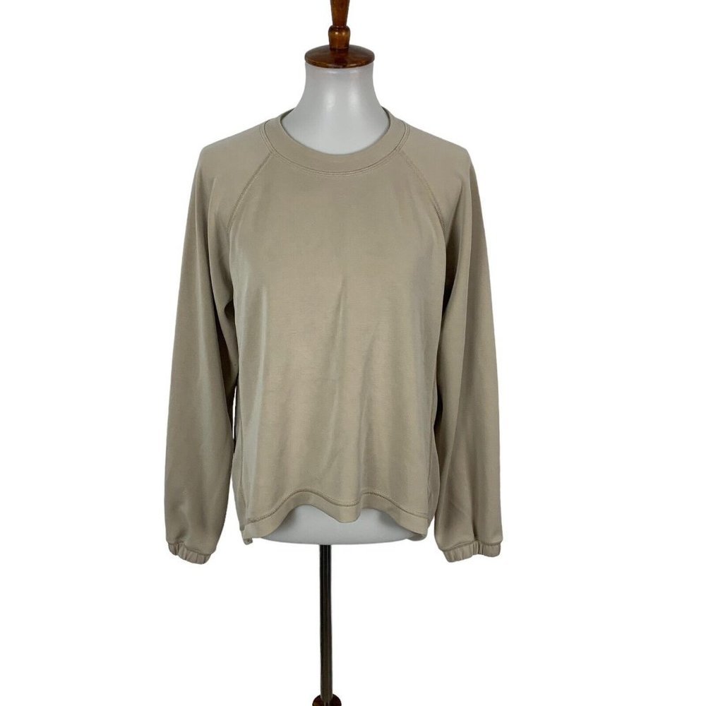 NUX Women's Beige Crewneck Sweatshirt